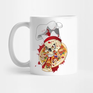 Scull Pizza Illustration Mug